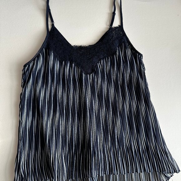 RW&Co Pleated Striped Tanktop - Picture 1 of 3